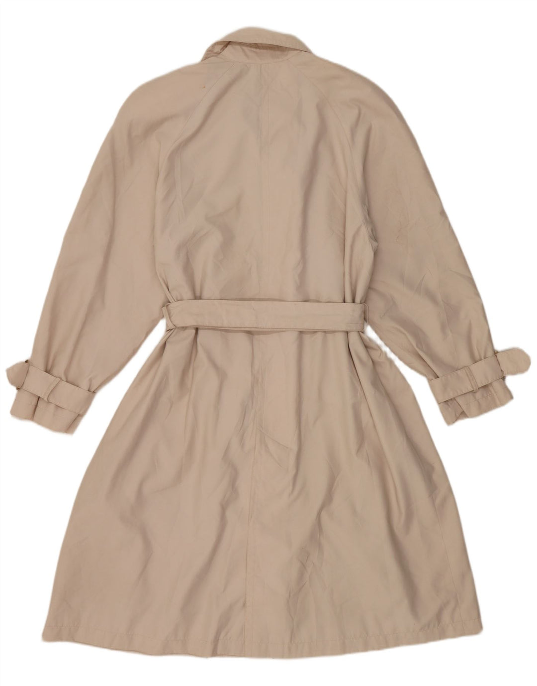 Trench Coat feminino Luisa Spagnoli UK 10 pequeno poliéster bege