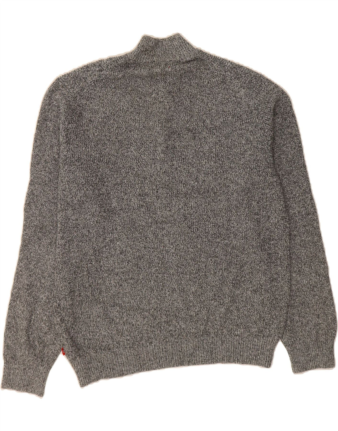 IZOD Mens Zip Neck Jumper Sweater XL Grey Flecked Cotton Vintage Izod and Second-Hand Izod from Messina Hembry 