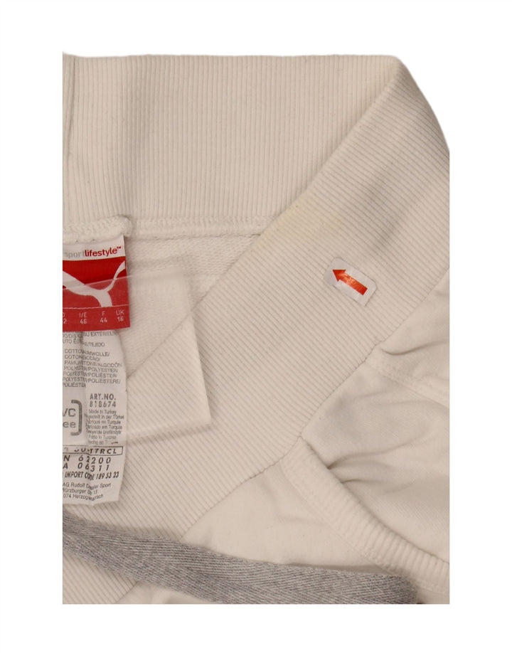 Calça de treino feminina PUMA UK 16 grande algodão branco