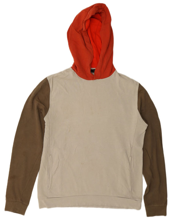 Cos Mens Loose Fit Hoodie Jumper Pequeno Algodão Colorblock Multicolorido