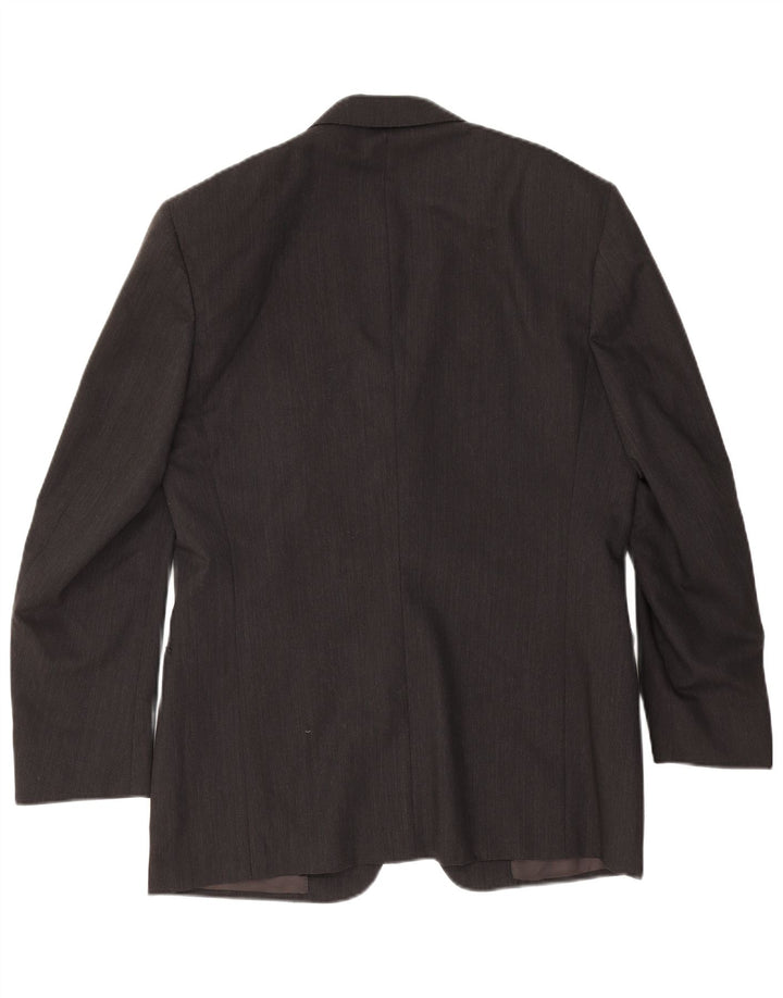 Jaqueta Blazer Masculina Canali com 2 Botões IT 50 Lã Preta Grande
