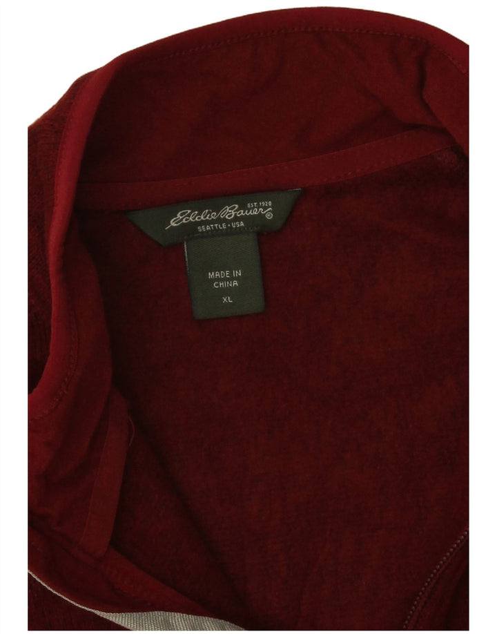 Jaqueta de treino feminina Eddie Bauer Reino Unido 18 XL vermelho manchado de poliéster