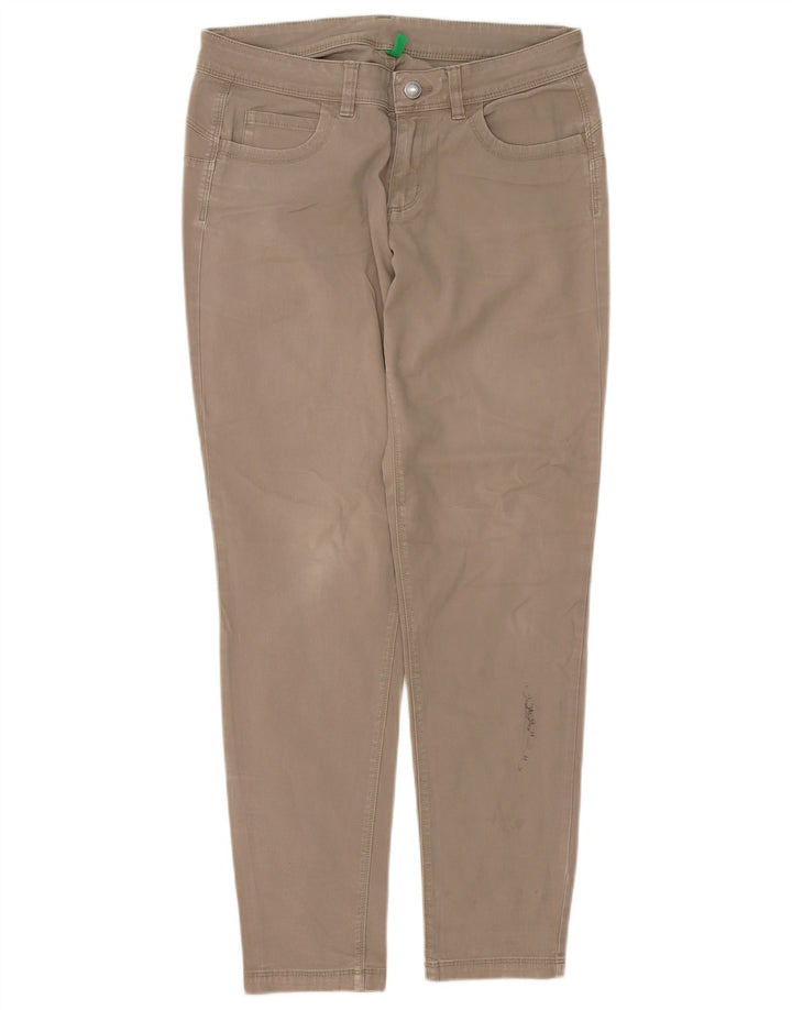 Calça feminina casual slim Benetton W30 L30 bege