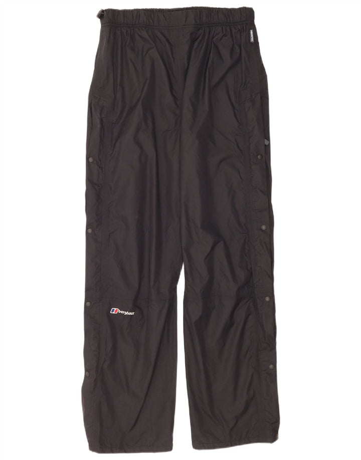 Calça feminina regular à prova d'água Berghaus UK 16 grande nylon preto