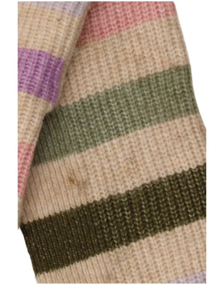 Suéter feminino Marks & Spencer com decote em V Reino Unido 16 grande multicolorido