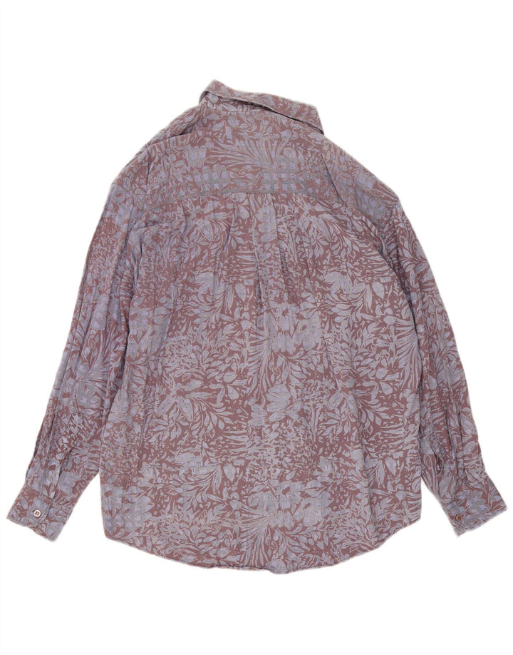 Camisa masculina Orso Poeta grande viscose floral cinza