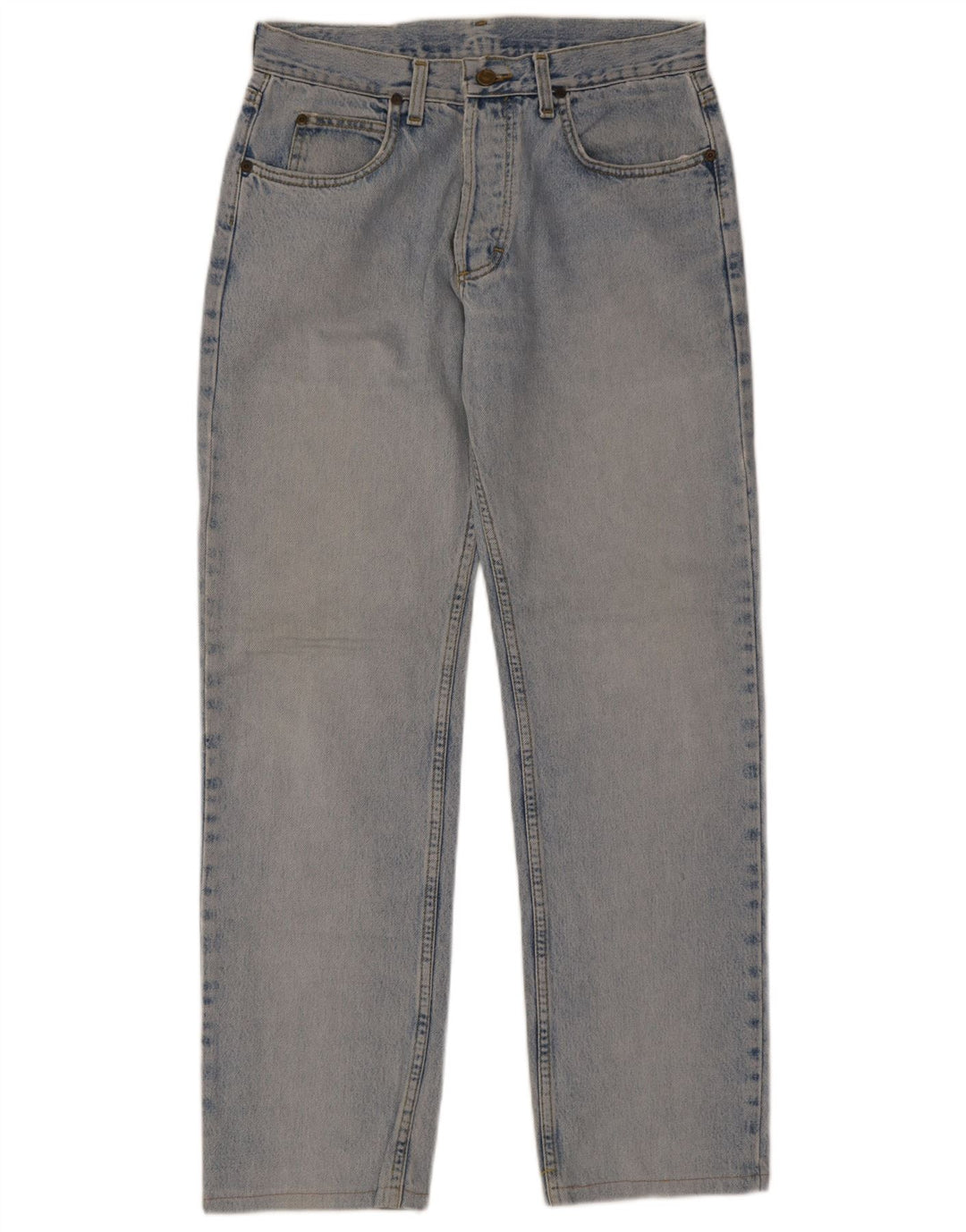 Lee Mens Straight Jeans W33 L34 Azul Algodão