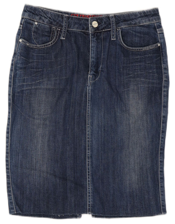 Saia jeans feminina Guess W28 azul médio