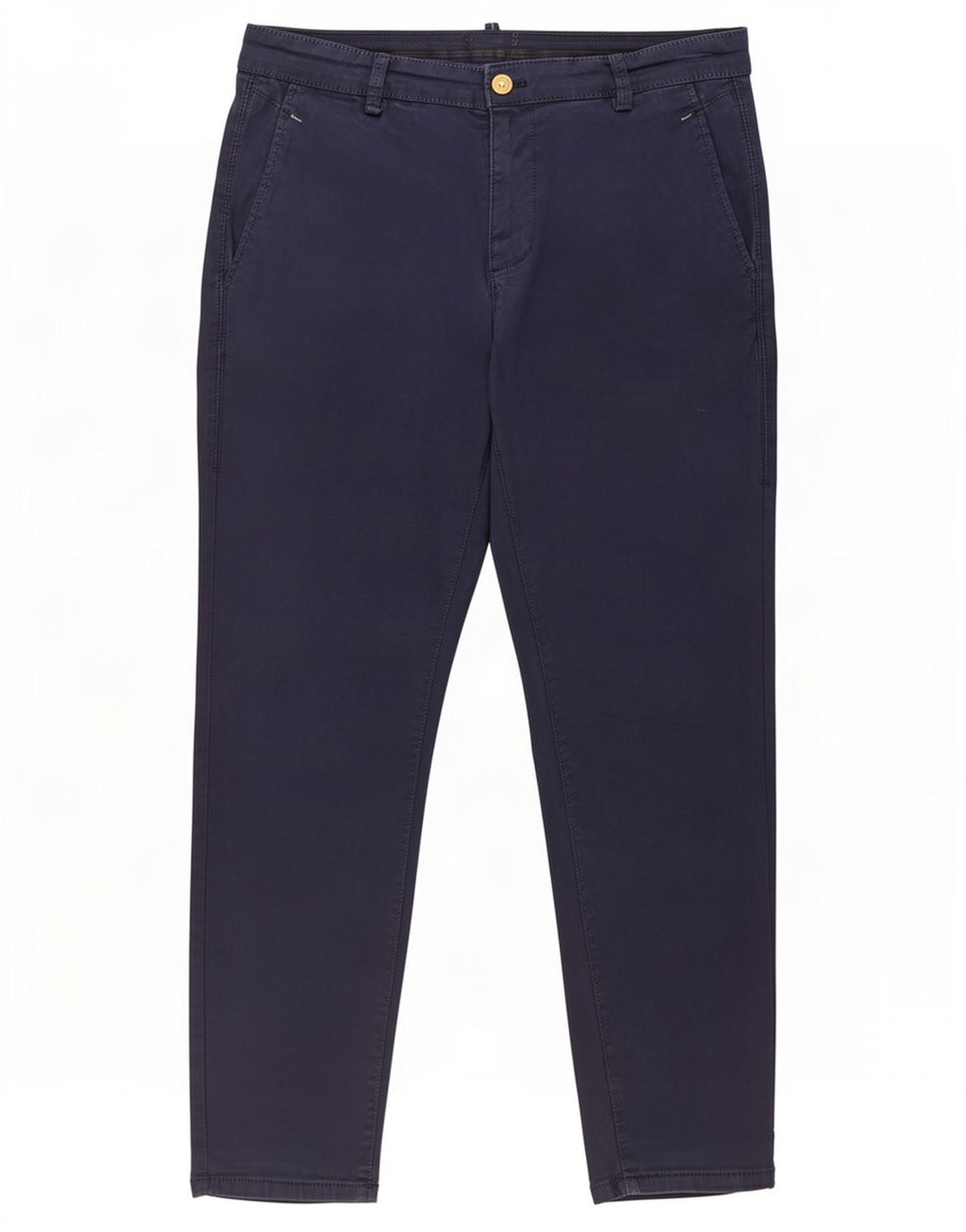 Zara Mens Calças Slim Cropped EU 40 Médio W31 L26 Azul Marinho