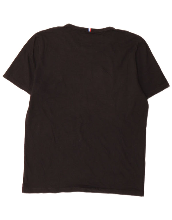 Camiseta masculina Le Coq Sportif Regular Fit Top Médio Algodão Preto
