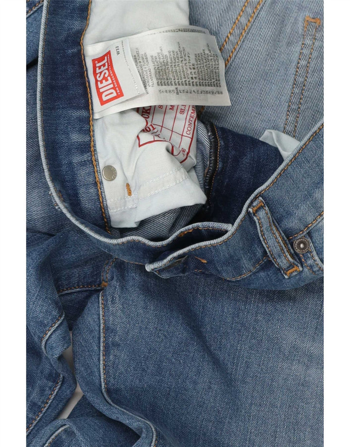 Diesel Mens Slim Jeans W33 L32 Azul Algodão