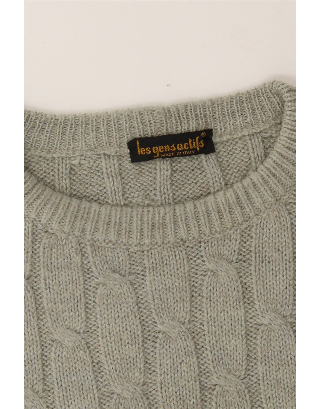 VINTAGE Mens Crew Neck Jumper Sweater XL Grey Vintage Vintage and Second-Hand Vintage from Messina Hembry 
