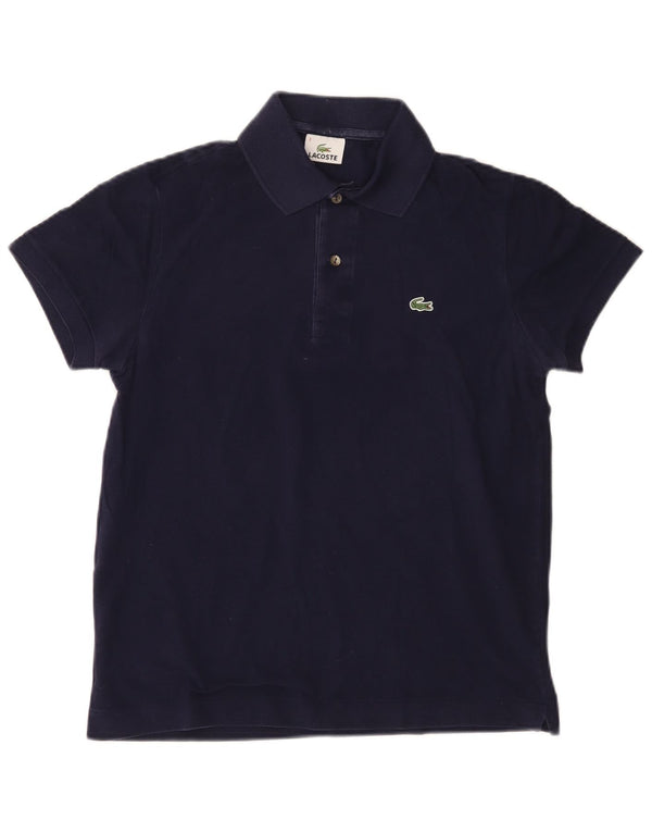 Camisa polo masculina LACOSTE tamanho 3 pequeno algodão azul marinho