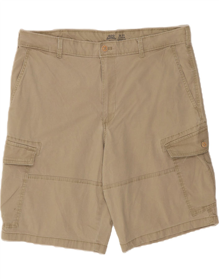 IZOD Mens Salt Water Cargo Shorts W38 XL Beige Cotton Vintage Izod and Second-Hand Izod from Messina Hembry 