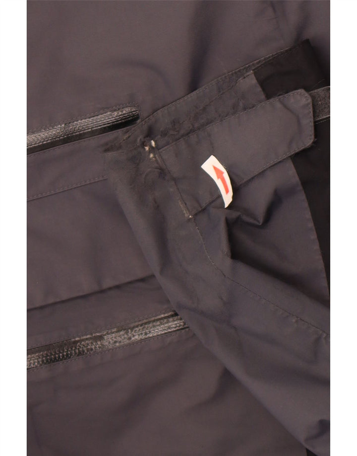 Jaqueta de chuva masculina Jack Wolfskin Reino Unido 36/38 cinza médio colorblock poliamida