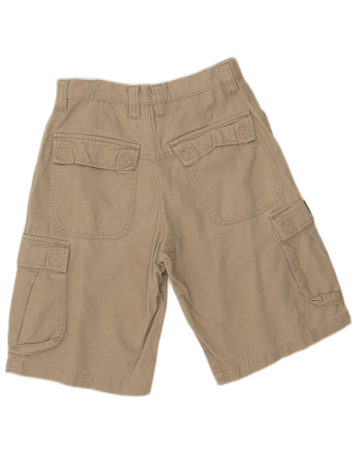 FREEGO Mens Cargo Shorts W30 Algodão Bege Médio