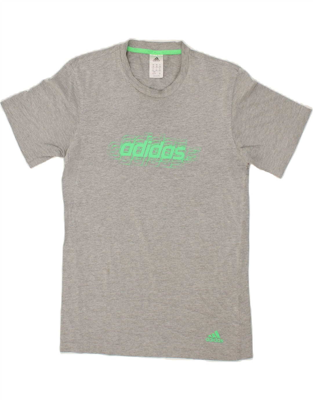 ADIDAS Mens Graphic T-Shirt Top XS Grey Cotton Vintage Adidas and Second-Hand Adidas from Messina Hembry 