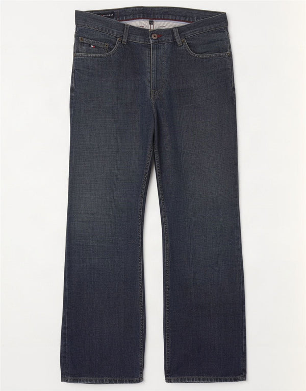 Jeans retos masculinos Tommy Hilfiger W34 L30 algodão azul marinho