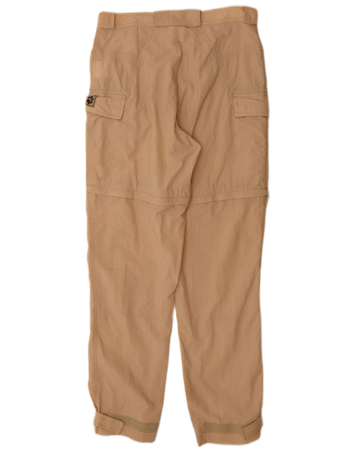 Calça corta-vento feminina Jack Wolfskin Cargo grande W32 L33 bege
