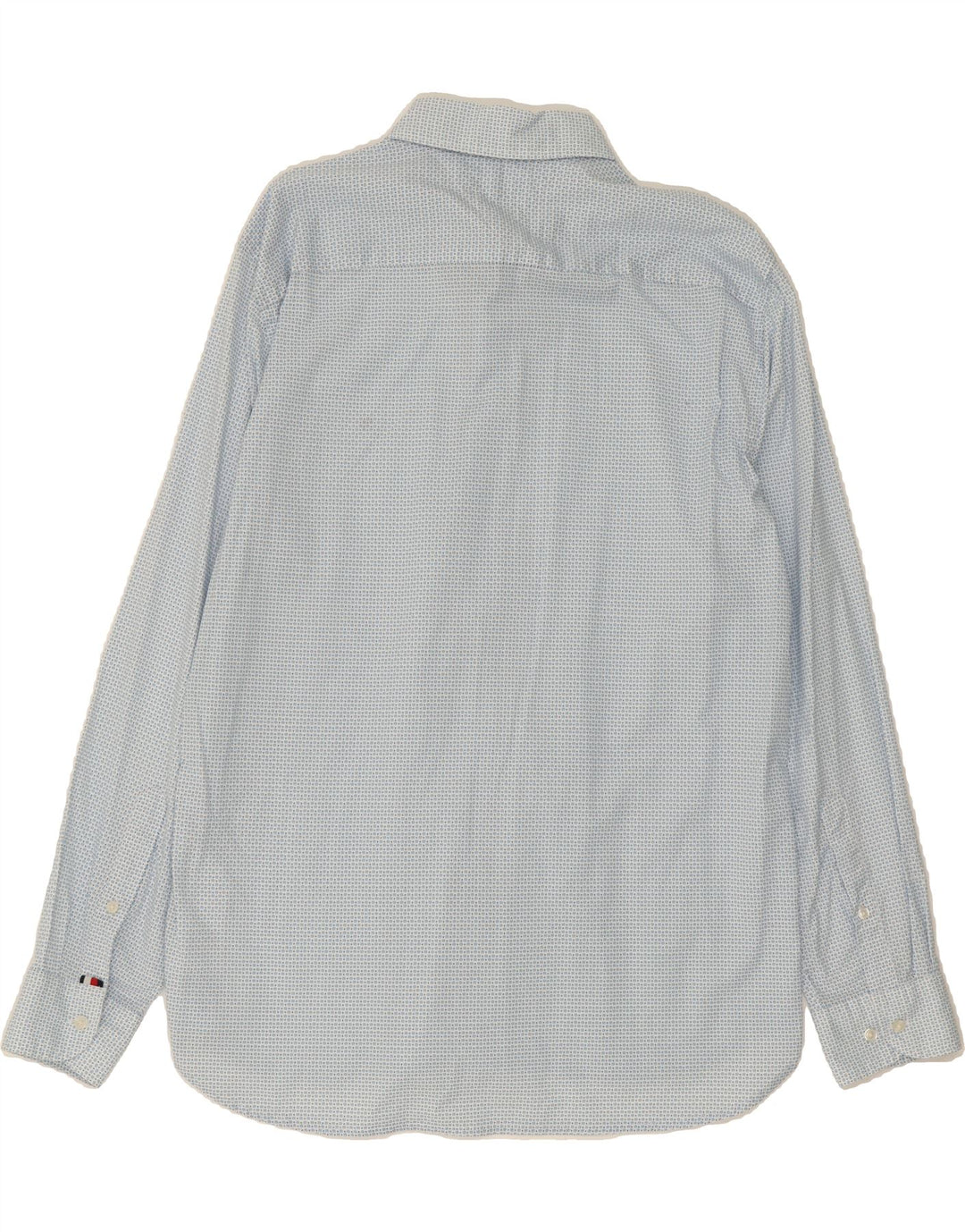 TOMMY HILFIGER Mens Regular Fit Shirt Large Blue Spotted Cotton Vintage Tommy Hilfiger and Second-Hand Tommy Hilfiger from Messina Hembry 