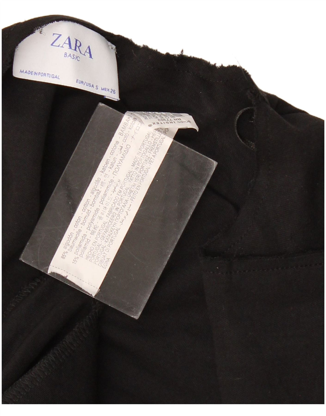Zara Womens Longline Oversized Cardigan Top Reino Unido 10 Pequeno Algodão Preto
