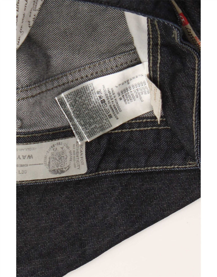 Diesel Masculino Waykee Regular Straight Jeans W40 L30 Azul Marinho Algodão