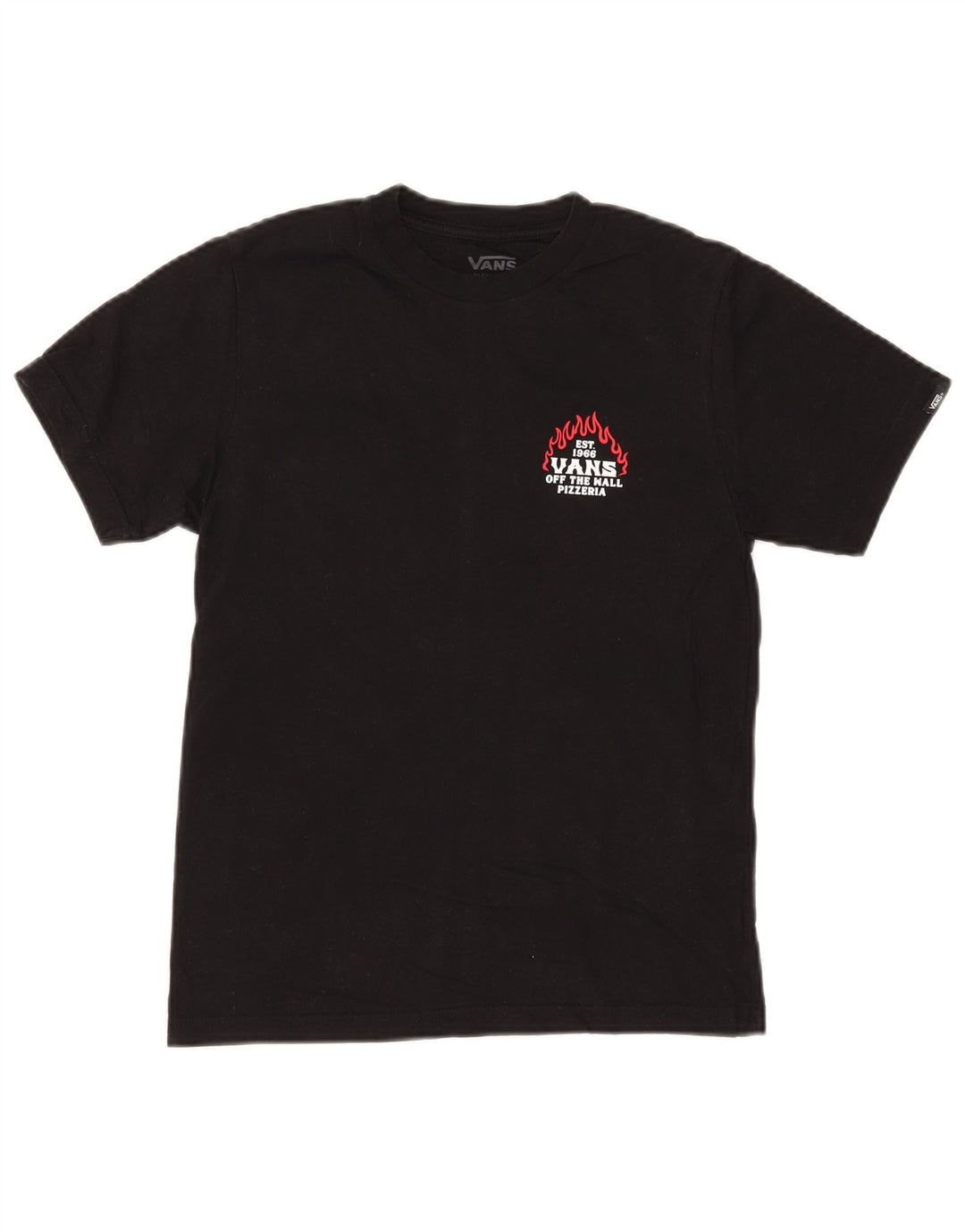 Camiseta VANS Boys Classic Fit Graphic Top 10-11 Anos Médio Algodão Preto