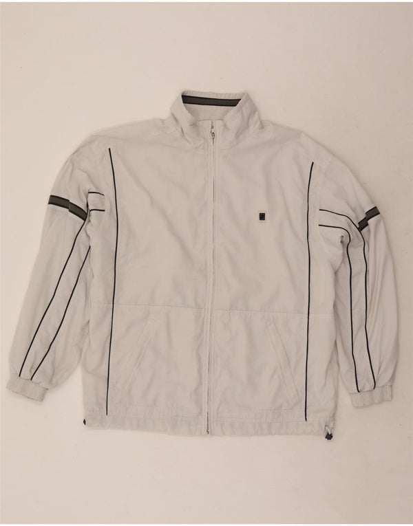 Lotto Mens Treino Top Jaqueta XL Poliéster Listrado Branco