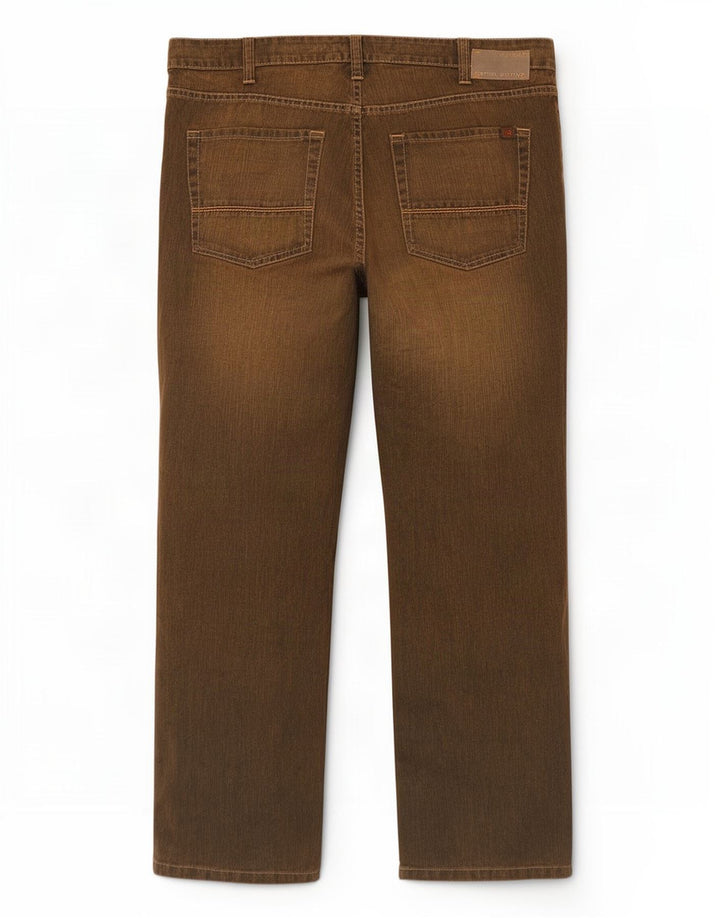 Calça jeans reta masculina Camel Active W38 L30 algodão marrom