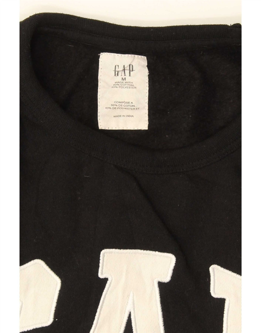 Gap moletom gráfico masculino jumper médio algodão preto