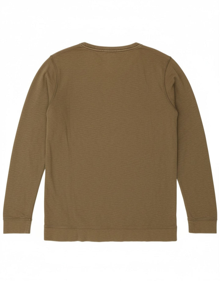 Suéter masculino TOMMY HILFIGER com gola redonda, algodão cáqui médio
