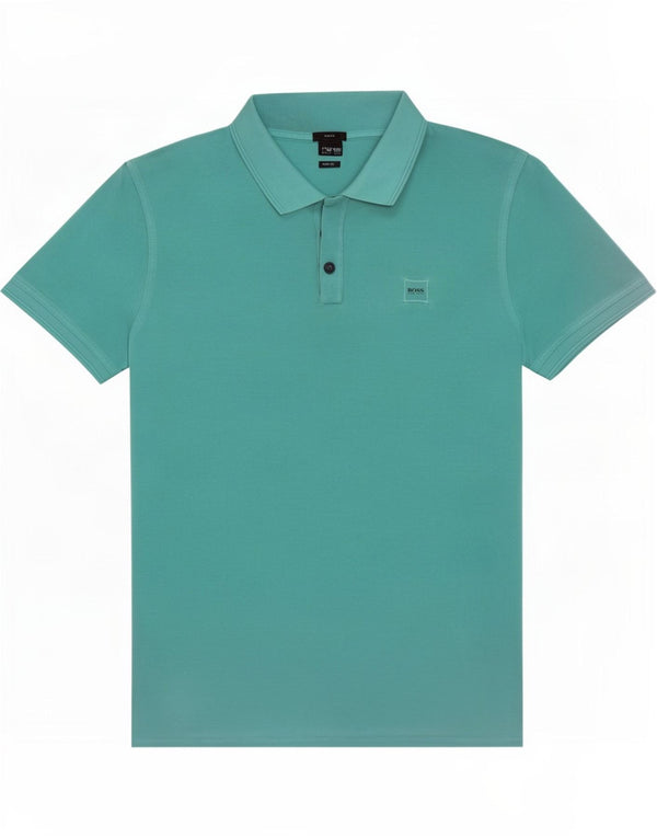 Camisa polo masculina Hugo Boss Slim Fit 3XL algodão turquesa