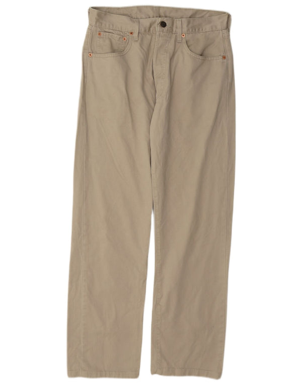 Levi's Mens 551 Straight Loose Fit Calça Casual W32 L29 Algodão Bege