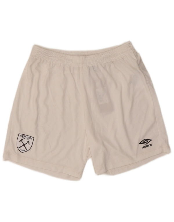 Umbro Mens West Ham United F.C Sport Shorts Médio Poliéster Branco