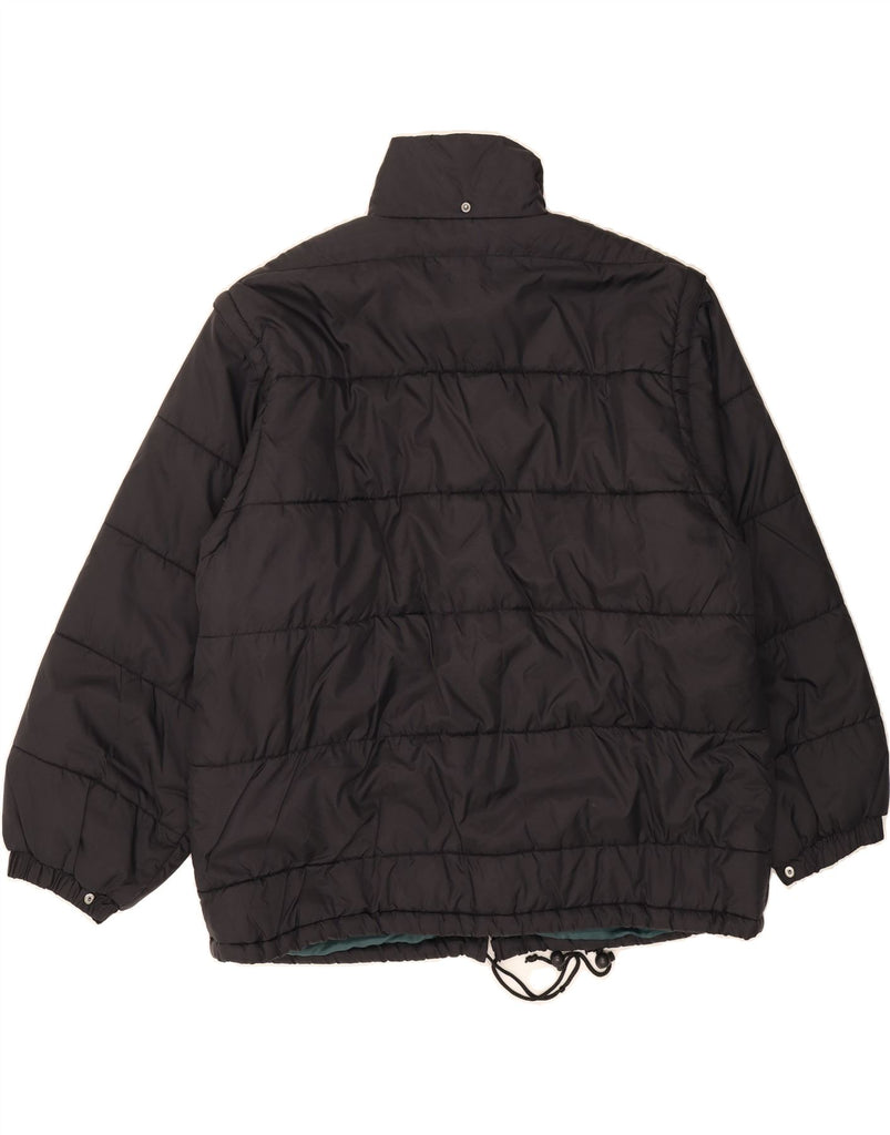 RENATO BALESTRA Mens Padded Jacket UK 42 XL Black Polyester Vintage Renato Balestra and Second-Hand Renato Balestra from Messina Hembry 
