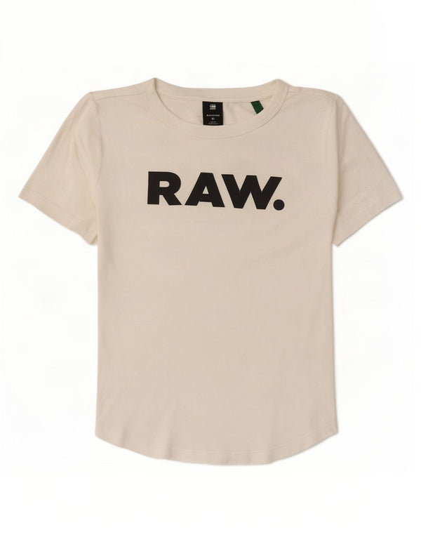 Camiseta feminina gráfica G-Star UK 6 XS branca