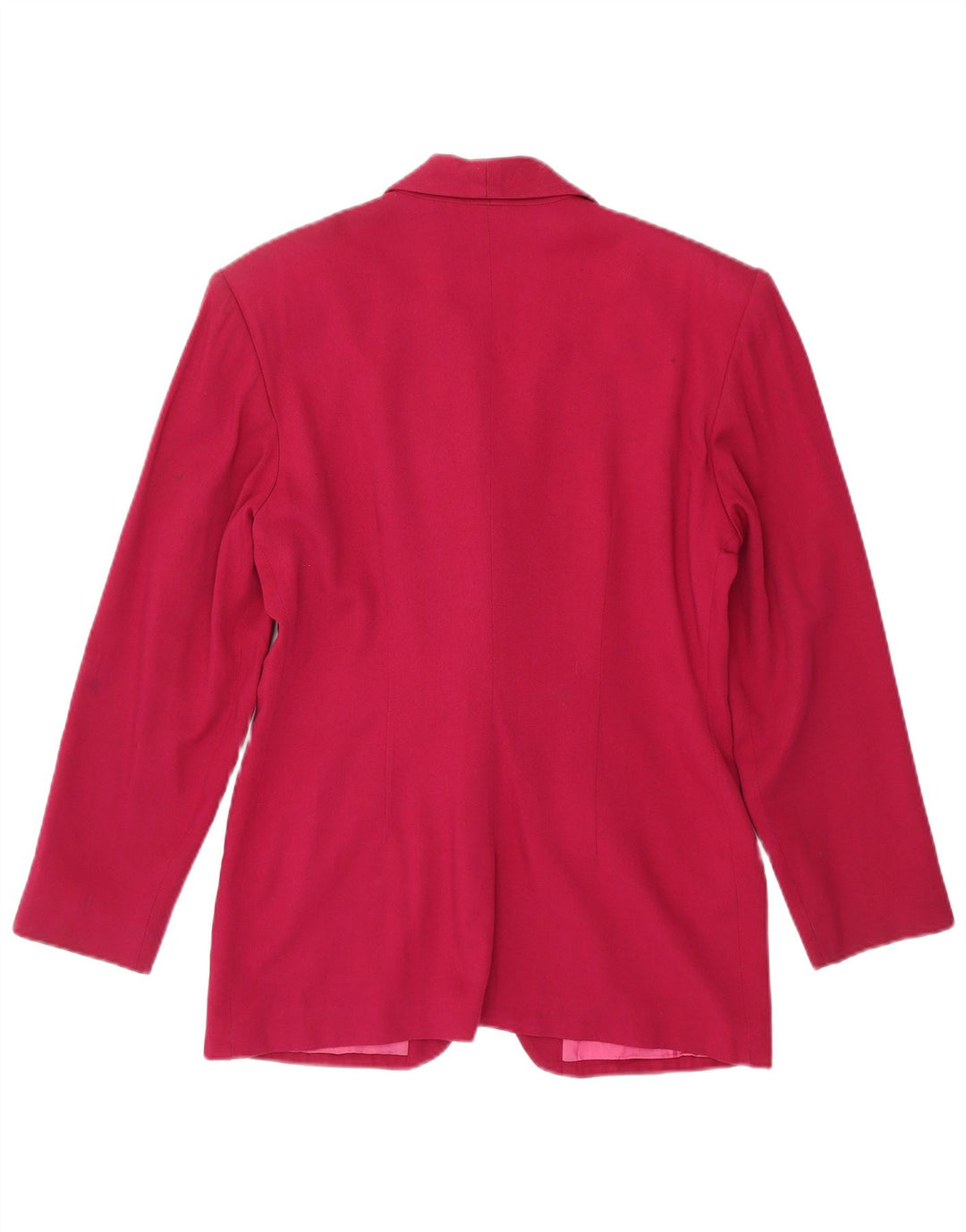 Jaqueta blazer feminina vintage com botões duplos Reino Unido 14 viscose rosa médio