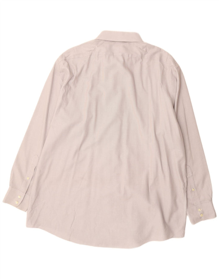 Camisa masculina Brooks Brothers tamanho 18 1/2 2XL algodão cinza