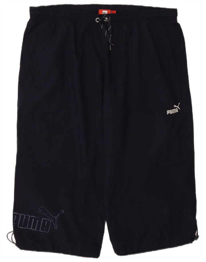 Bermuda masculina Puma Graphic Bermuda esportiva grande azul marinho
