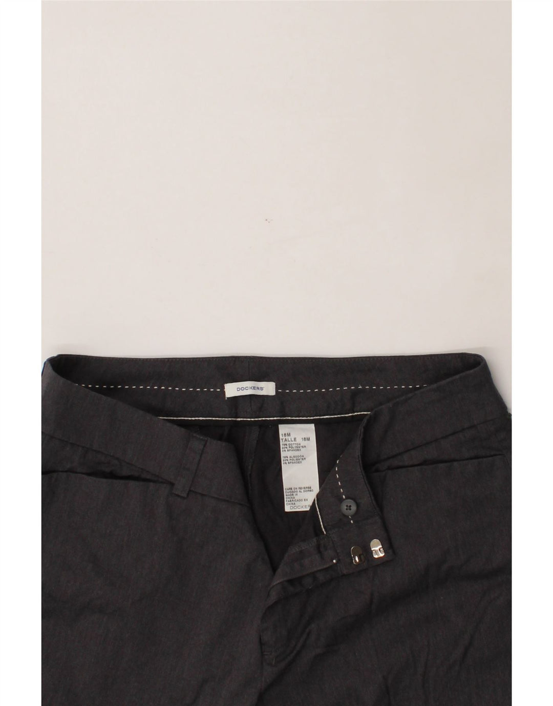 DOCKERS Womens Bootcut Casual Trousers US 16 2XL W38 L32 Grey Cotton Vintage Dockers and Second-Hand Dockers from Messina Hembry 