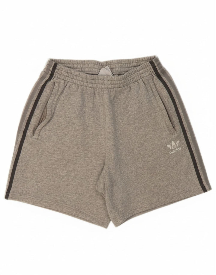ADIDAS Mens Sport Shorts Médio Cinza Algodão