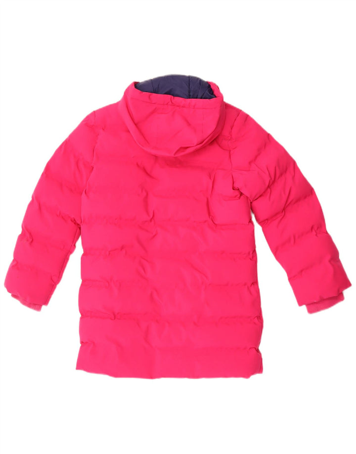 Jaqueta acolchoada com capuz para meninas Joules 8-9 anos poliéster rosa