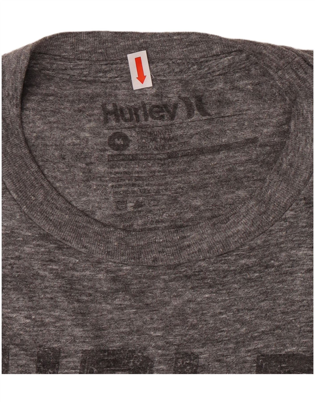 Camiseta masculina Hurley Regular Fit gráfica cinza médio