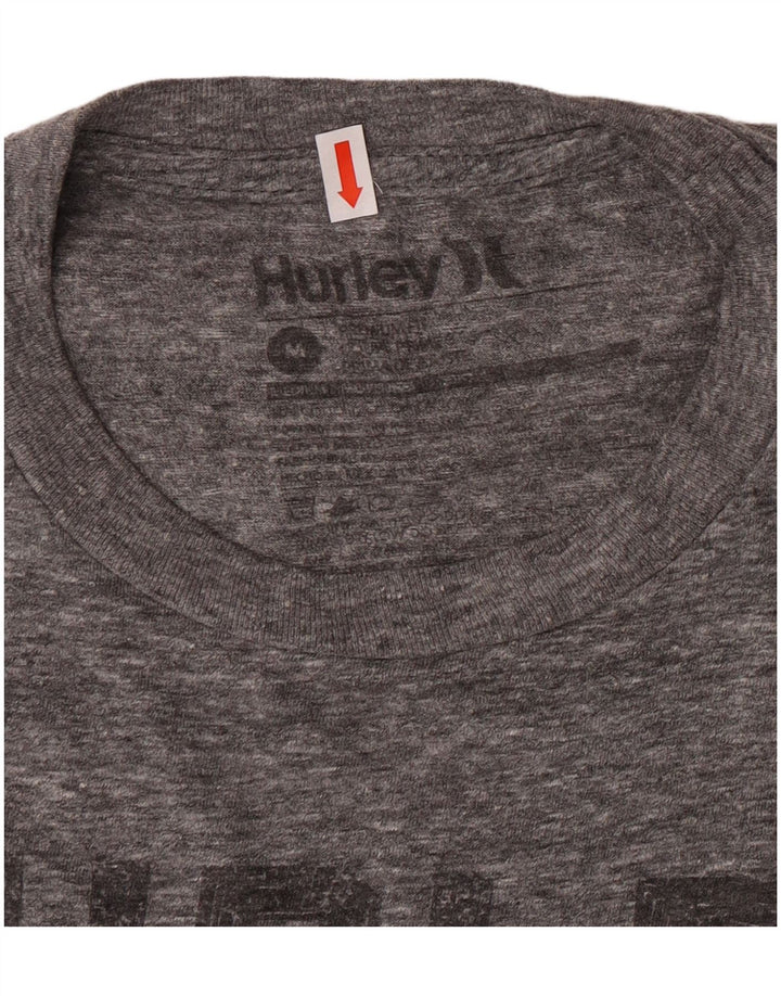 Camiseta masculina Hurley Regular Fit gráfica cinza médio