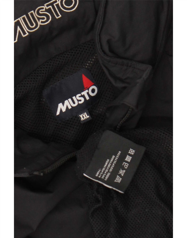 Jaqueta de chuva masculina Musto com capuz UK 44 2XL poliamida preta