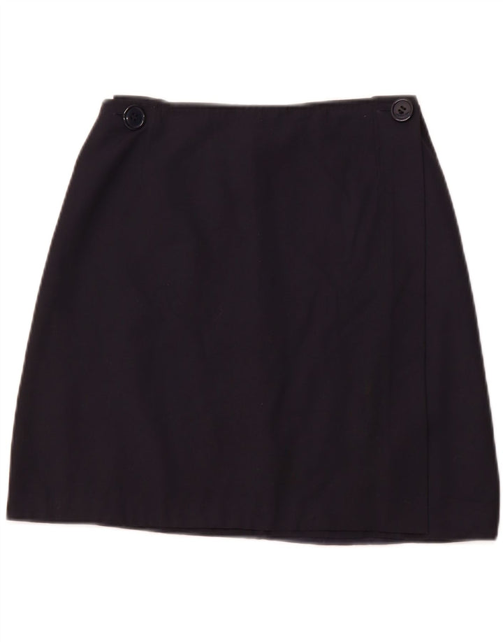 PATRIZIA PEPE Womens A-Line Skirt IT 44 Medium W28 Navy Blue Wool