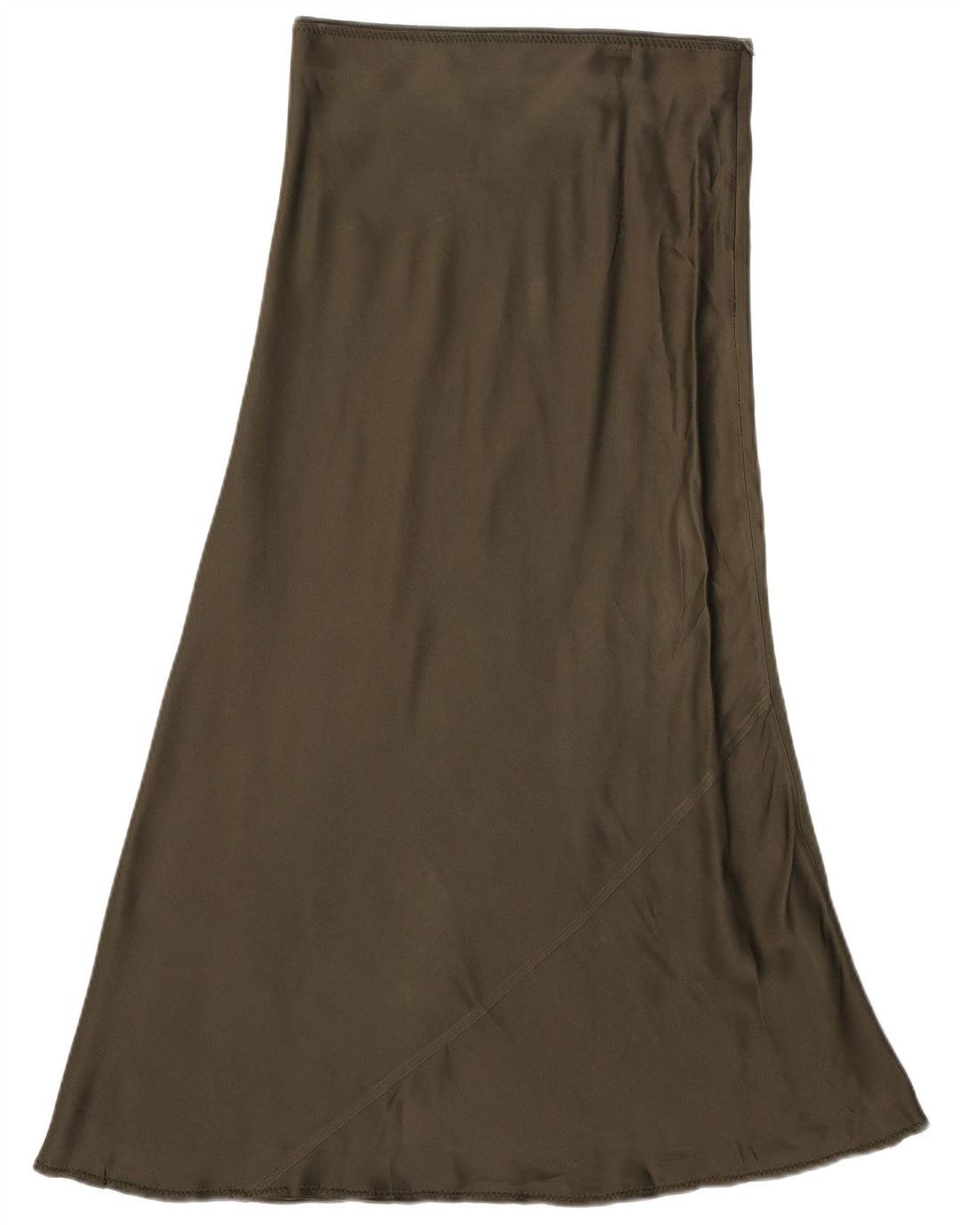 Zara Saia maxi feminina de cintura alta média W28 cáqui
