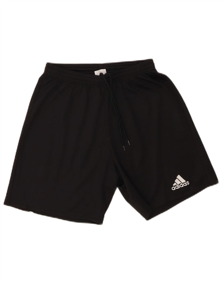 Shorts esportivos Adidas Boys Climalite 9-10 anos pequenos poliéster preto