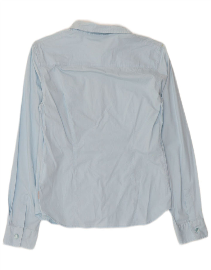 Camisa Calvin Klein Jeans Feminina UK 14 Grande Algodão Azul