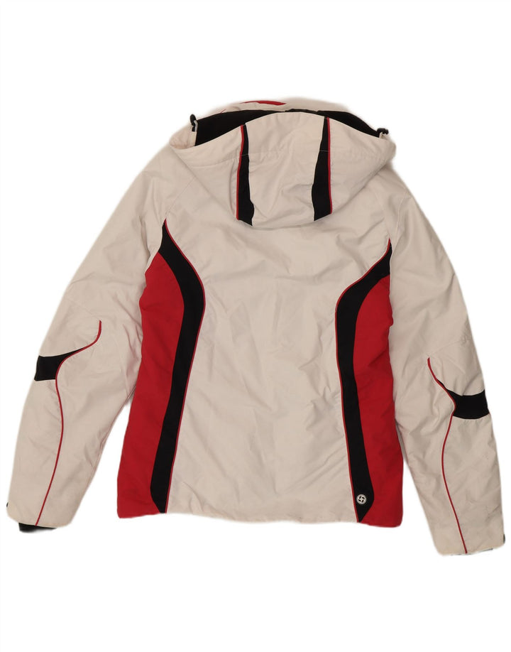 Jaqueta de esqui feminina com capuz Colmar IT 42 médio branco colorblock esportivo